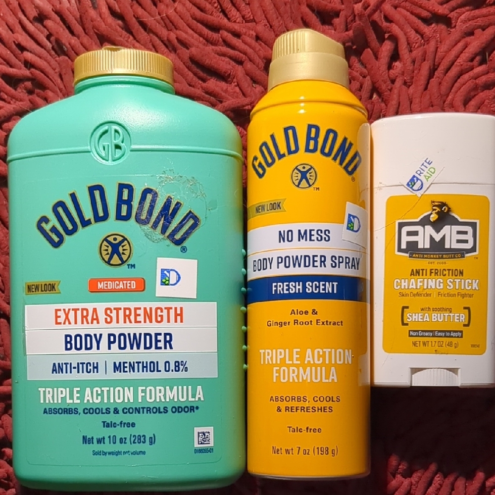 GOLD BOND BODY POWDER POWDER SPRAY & AMB CHAFING STICK